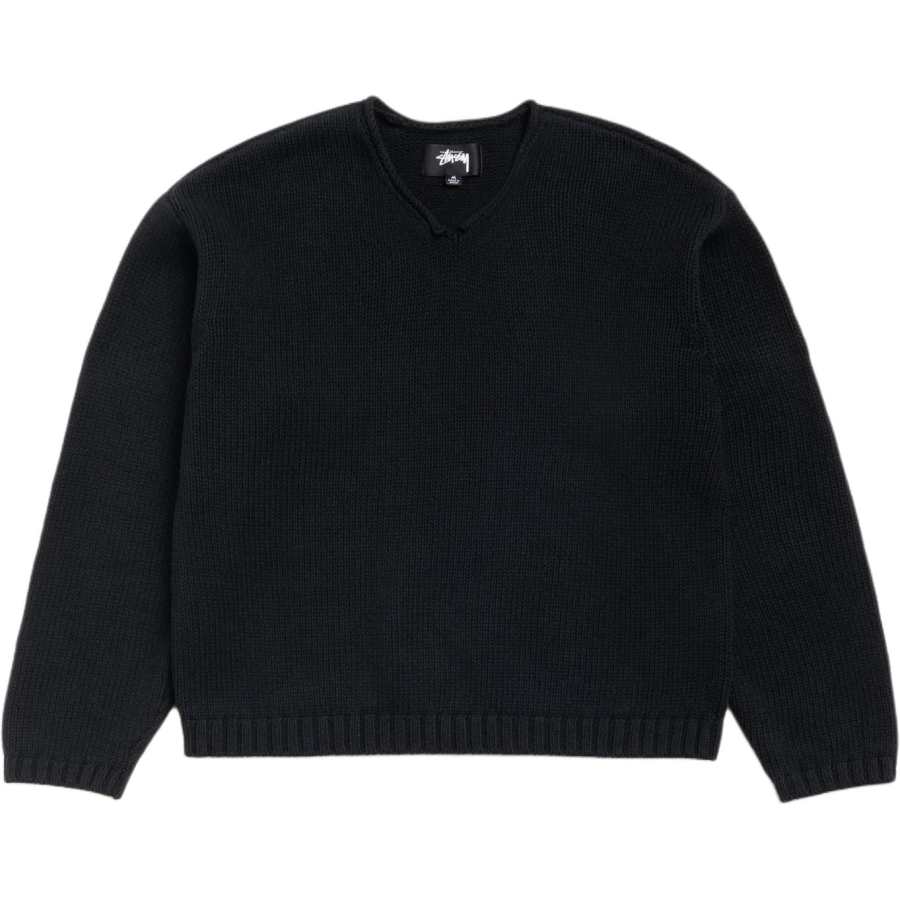 Stussy SS26 ROLL V NECK SWEATER Unisex