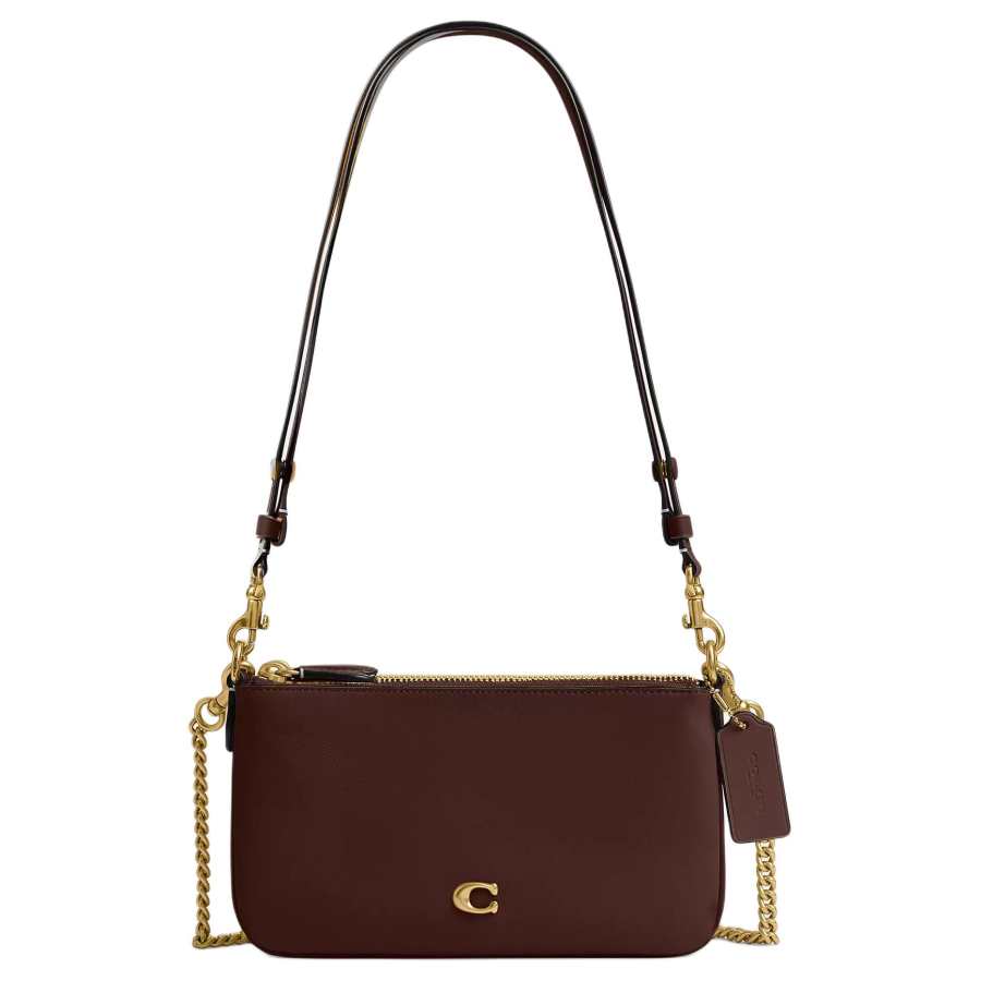 COACH AUDREY Refined Calfskin Shoulder Bag Small Women's Maple