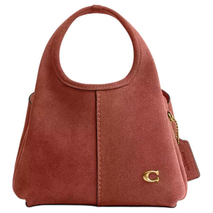 COACH Lana Suede Handbag Small Women's Clay