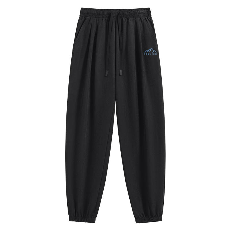 Tonlion Casual Pants Unisex Moderate Cuffed Pants