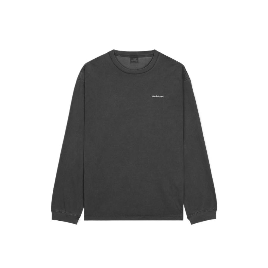 New Balance New Balance T Shirts Men's Charcoal Gray Crew Neck Moderate Straight Fit