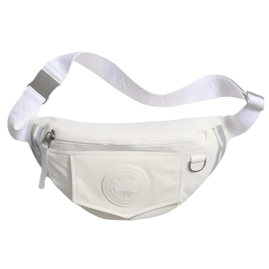 Canada Goose High Performance Satin Fabric Fanny Pack Unisex White