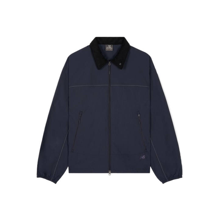 New Balance New Balance Jackets Unisex Marine Blue Lapel Moderate Wind Shell