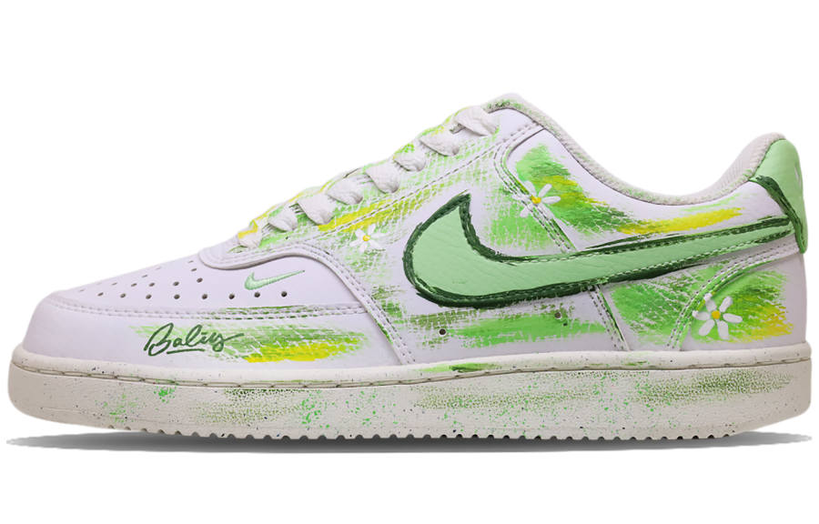 Nike Nike Court Vision Low Slip Resistant Abrasion Resistant Low top Skateboard Shoes Women's Green