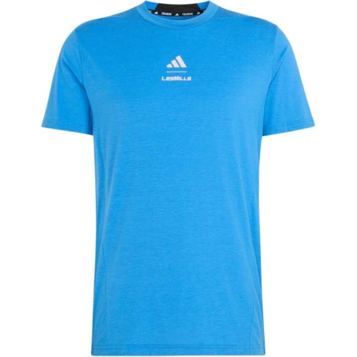 Adidas Adidas LES MILLS T Shirts Men's Blue Crew Neck