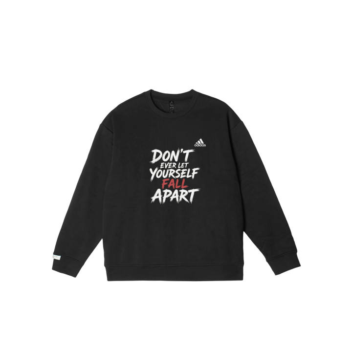 Adidas Adidas LABEL Sweatshirts Unisex Black Crew Neck Moderate Regular