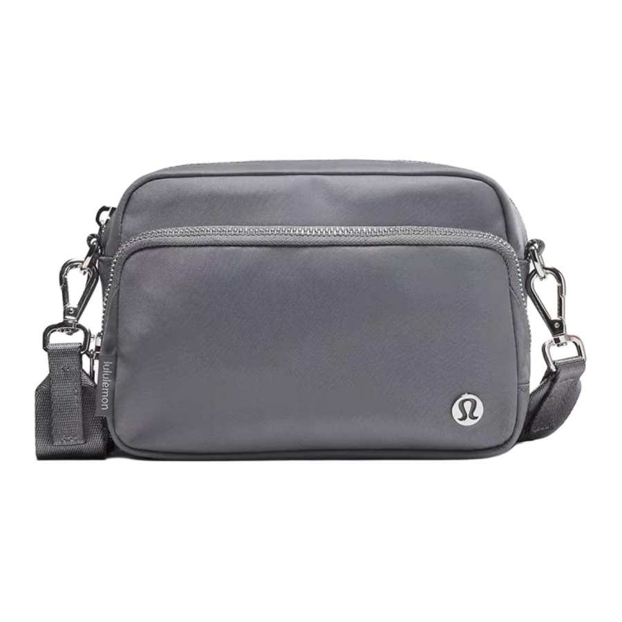 Lululemon Everywhere Nylon Crossbody Bags Unisex Sun Gray & Silver