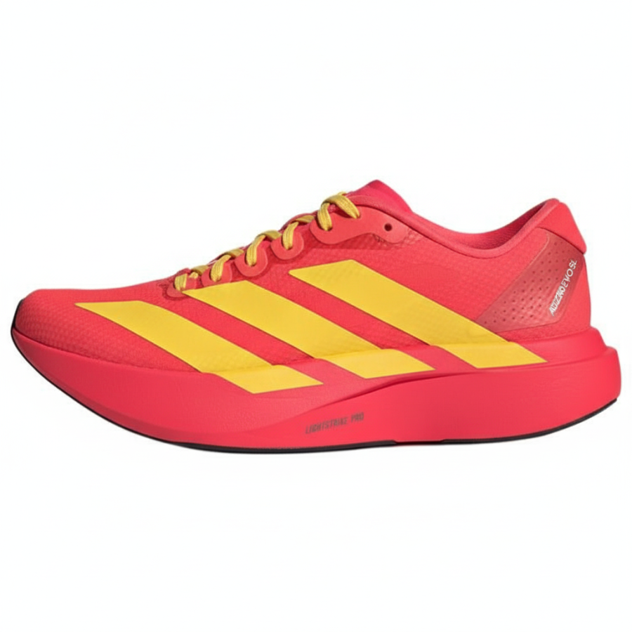 Adidas Adidas Adizero Evo SL Fabric Breathable Running Shoes Women's Red Yellow
