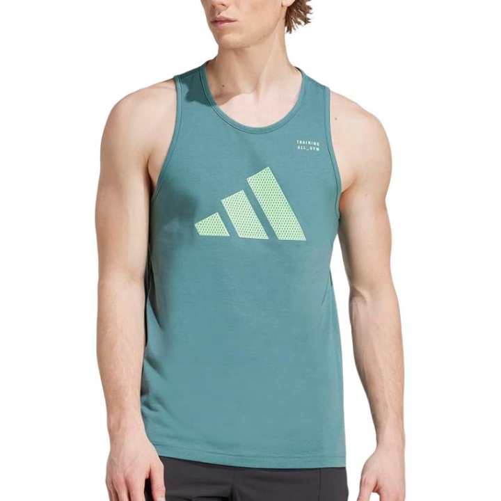 Adidas Adidas Tank Tops Men's Pink/Green Crew Neck Moderate Other