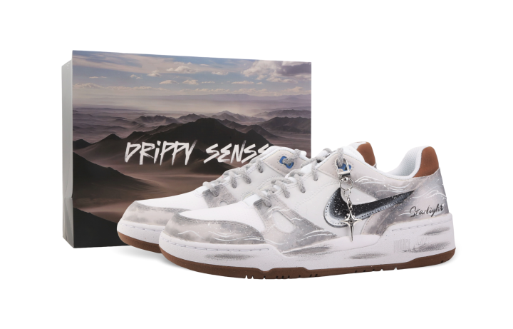 Nike Nike Full Force Drippy Triassic Low top Skateboard Shoes Men's Gray White