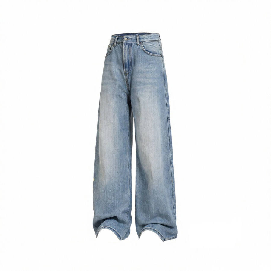 DEERWAY Jeans Unisex Blue Moderate Straight Fit Pants