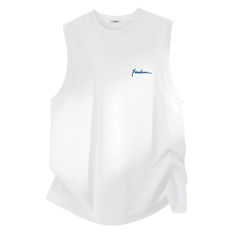 MINISO Tank Tops Unisex Crew Neck Moderate Straight Fit