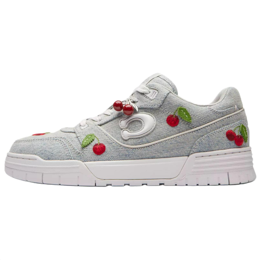 COACH Soho Low top Skateboard Shoes Women's Denim Blue & Bright White