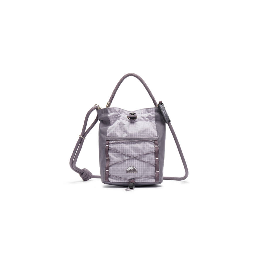 Champion Fabric Handbag Regular Unisex Gray Tone Grape Purple/Azure Yellow/Champion Black