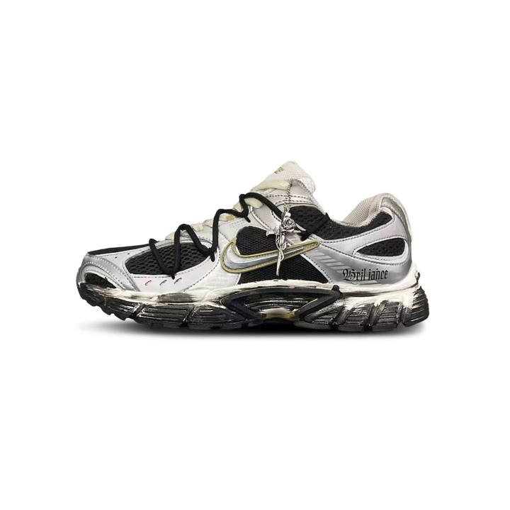 Nike Nike V5 RNR Cushioning Slip Resistant Low top Casual Running Shoes Men's Silver Black