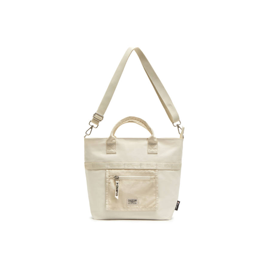Champion Fabric Handbag Regular Unisex Milk White/Wolf Gray