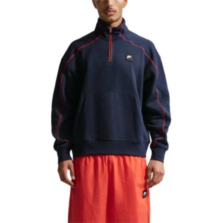 Nike Nike Sweatshirts Men's Obsidian Color Stand Collar Moderate