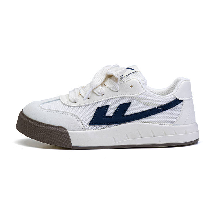 WARRIOR Canvas Shoes Women's Low Top Beige Light Blue Dark Blue
