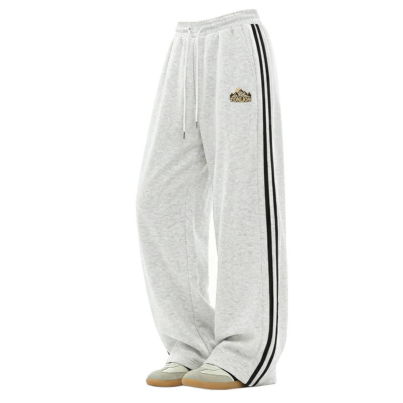 Tonlion Casual Pants Unisex Moderate Straight Fit Pants