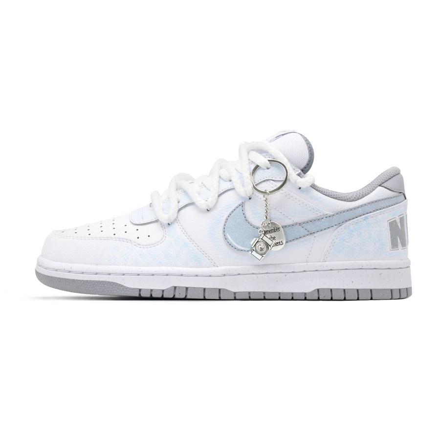 Nike Nike Big Abrasion Resistant Breathable Low top Skateboard Shoes Men's Blue White