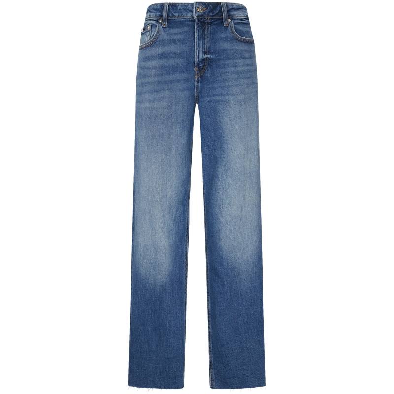 Calvin Klein Jeans Women's U8D Denim Blue Moderate Straight Fit Pants