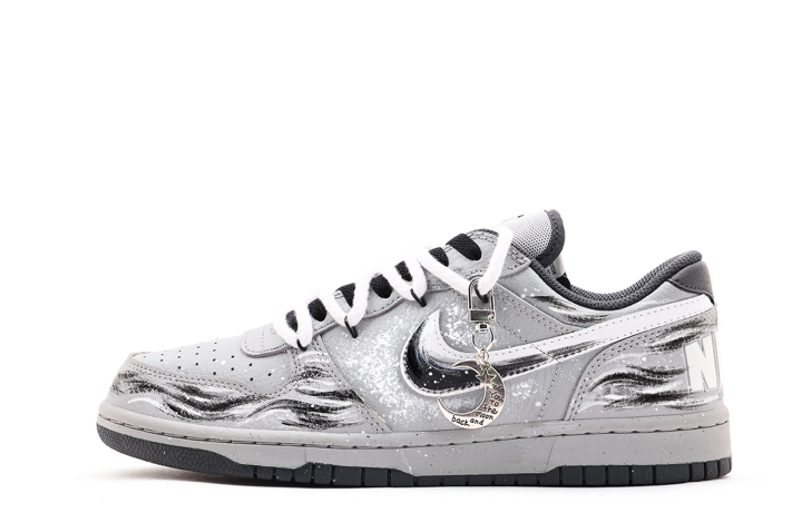 Nike Nike Dunk Genuine Leather Coverage Abrasion Resistant Slip Resistant Low top Skateboard Shoes Unisex Gray