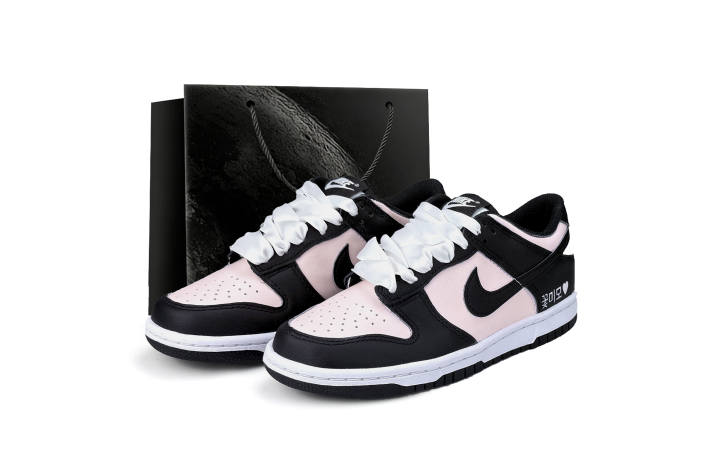 Nike Nike Dunk Abrasion Resistant Low top Skateboard Shoes Unisex Black Pink