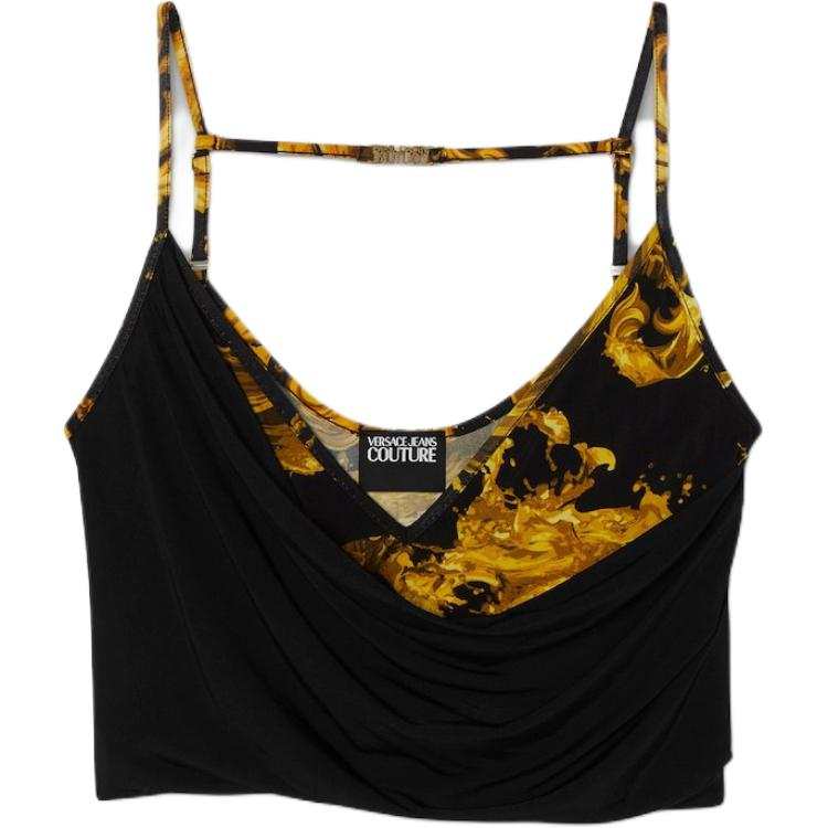 Versace Jeans Couture printed draped tank top