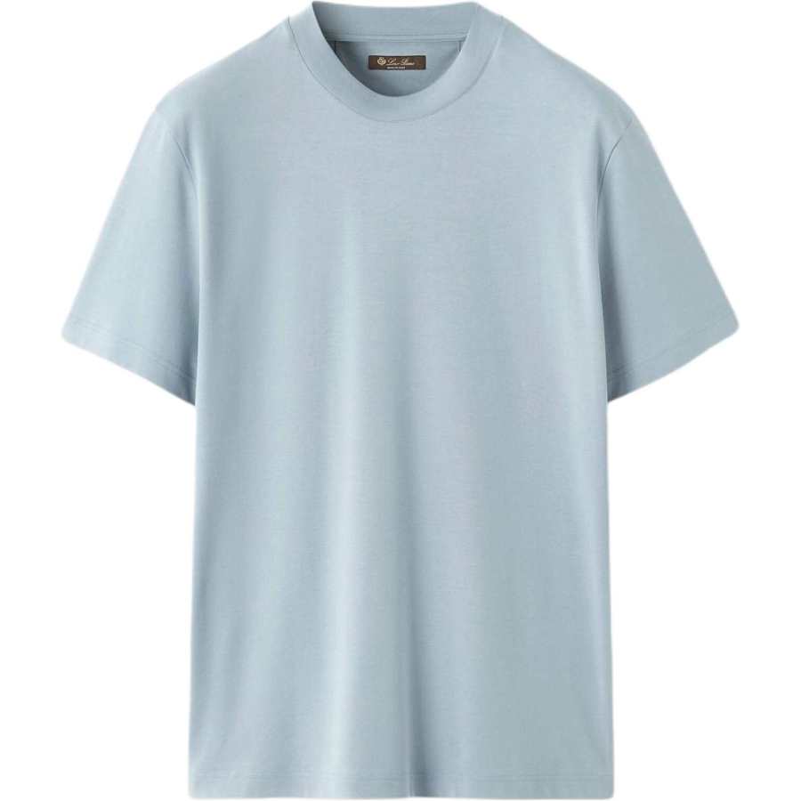 Loro Piana T Shirts Unisex Ancient River Color Crew Neck Moderate Straight Fit