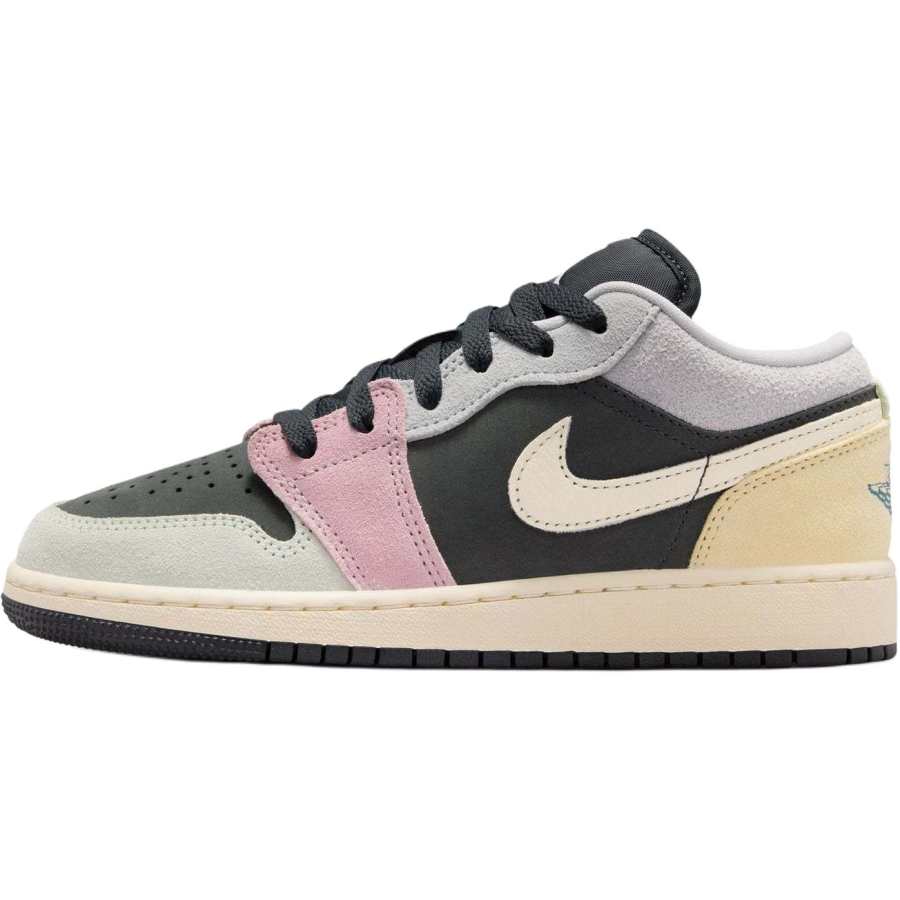 Jordan Jordan Air Jordan 1 Breathable Low top Basketball Shoes Black Gray Pink Unisex