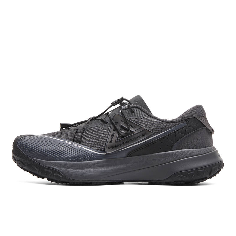 PEAK Cushioning Slip Resistant Abrasion Resistant Support Rebound Casual Shoes Men's Dark Gray Black