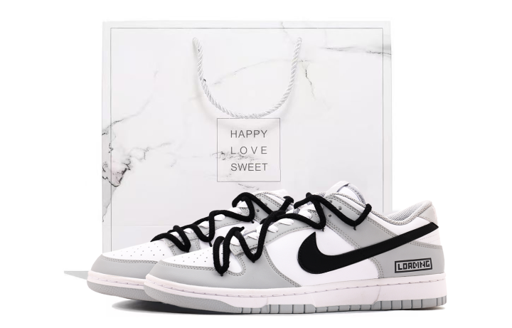 Nike Nike Dunk Coverage Abrasion Resistant Slip Resistant Low top Skateboard Shoes Unisex White Gray