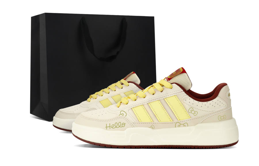 Adidas Adidas LITE BALLER Slip Resistant Lightweight Low top Skateboard Shoes Unisex Beige Yellow