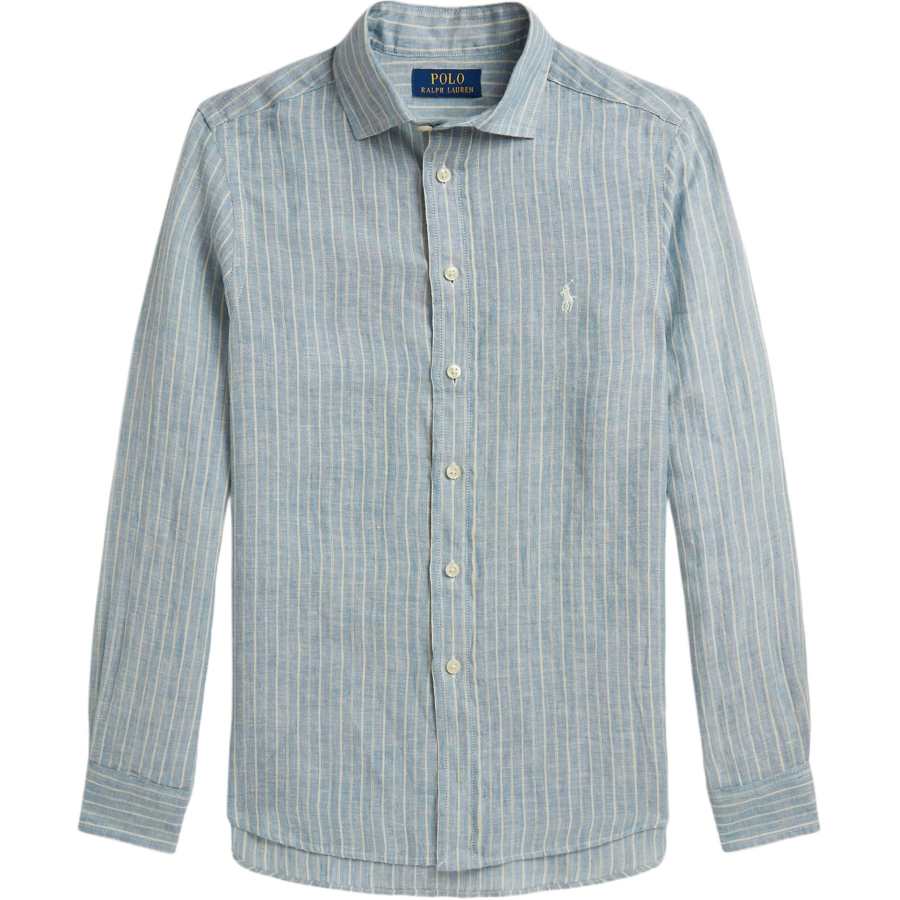 Polo Ralph Lauren Polo Pony SS26 Stripes Brand Logo Shirt Spring Summer Autumn Kids' Blue White