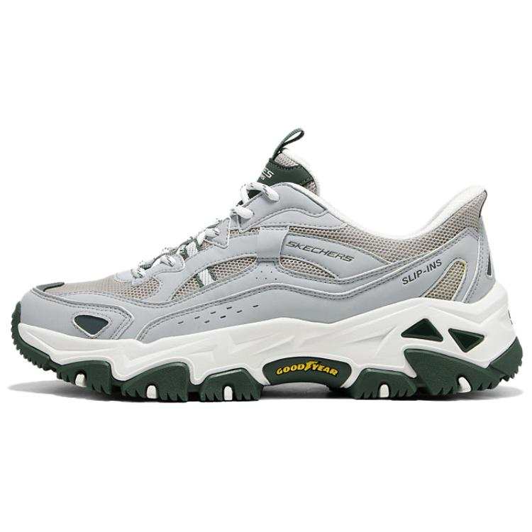 Skechers OUTDOOR Textile, Synthetic Leather Low top Mountaineering Hiking Shoes Men's Light Gray