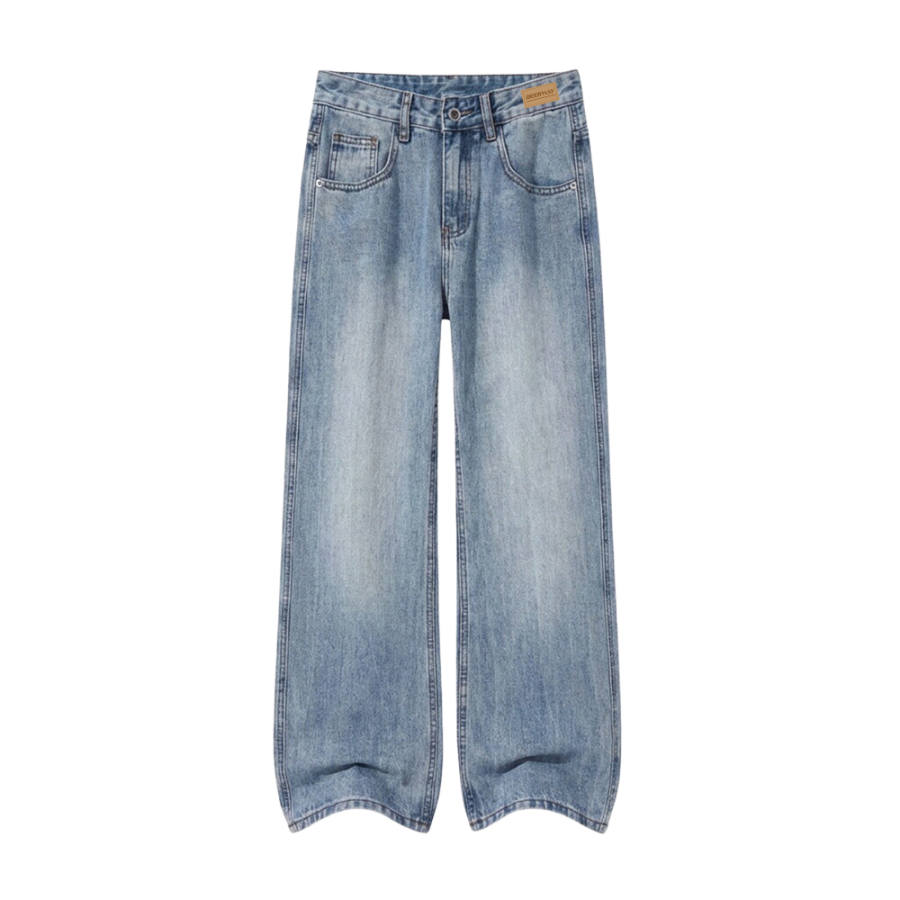 DEERWAY Jeans Unisex Blue Moderate Straight Fit Pants