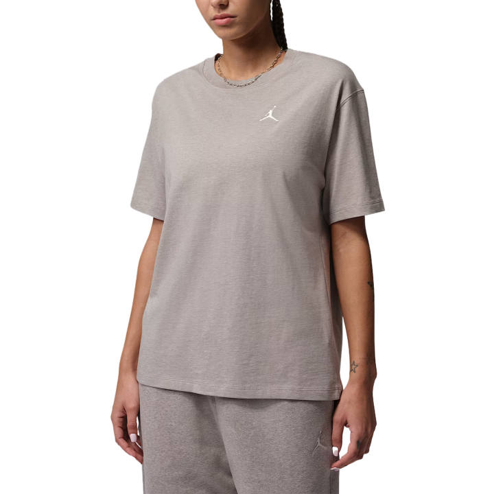 Jordan Jordan T Shirts Women's Mystery Stone/White Crew Neck Moderate