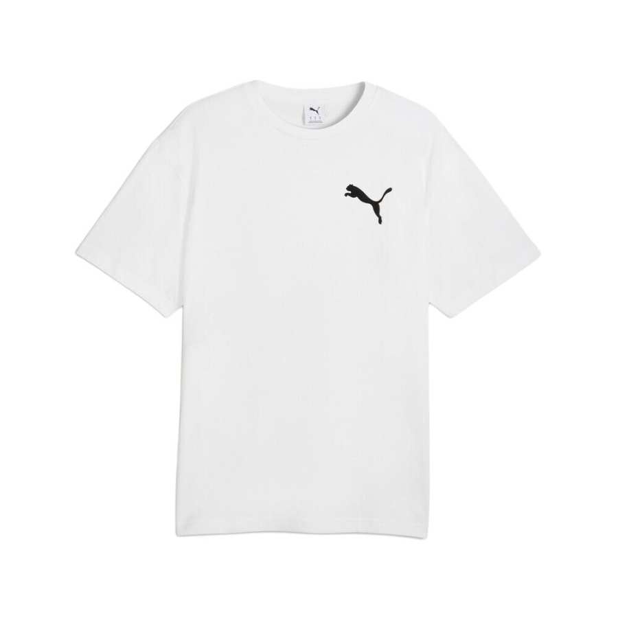 PUMA T Shirts Men's White Crew Neck Moderate