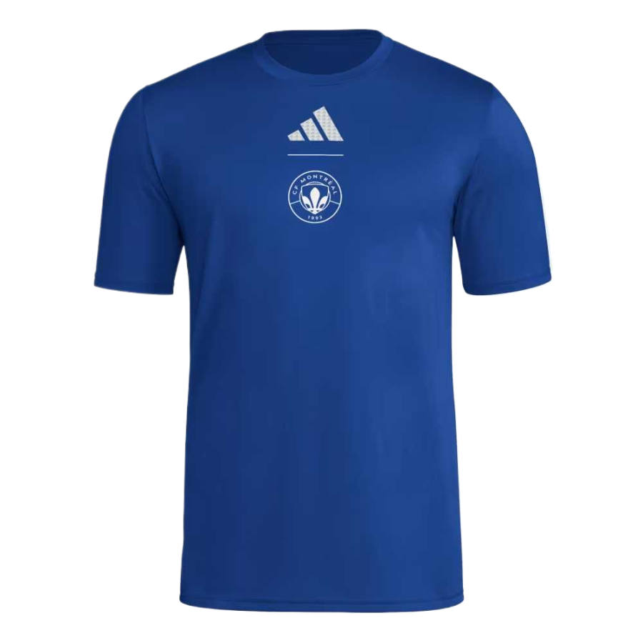 Adidas Adidas T Shirts Men's Royal Blue/Mls Mm3 Mi3 Crew Neck Moderate