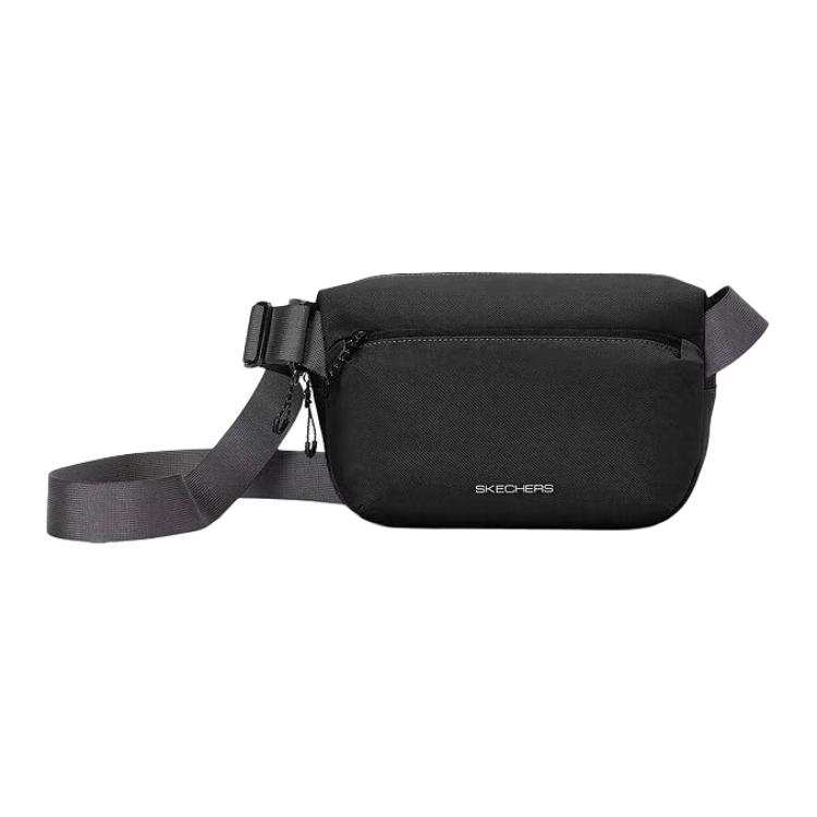 Skechers Fabric Crossbody Bags Unisex Charcoal Black