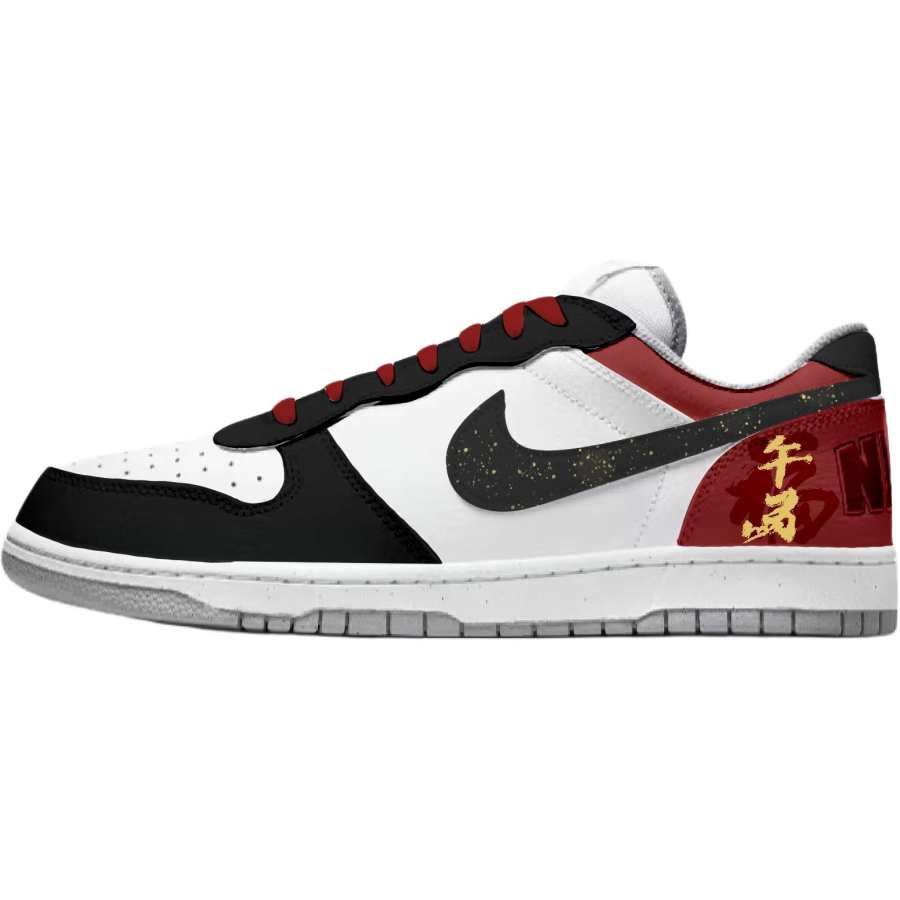 Nike Nike Big Fiery Red Tide Low top Skateboard Shoes Men's Black Red