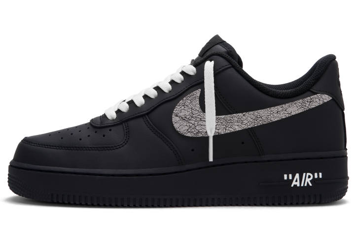 Nike Nike Air Force 1 Akasagarbha Bodhisattva Abrasion Resistant Low top Skateboard Shoes Unisex Black White