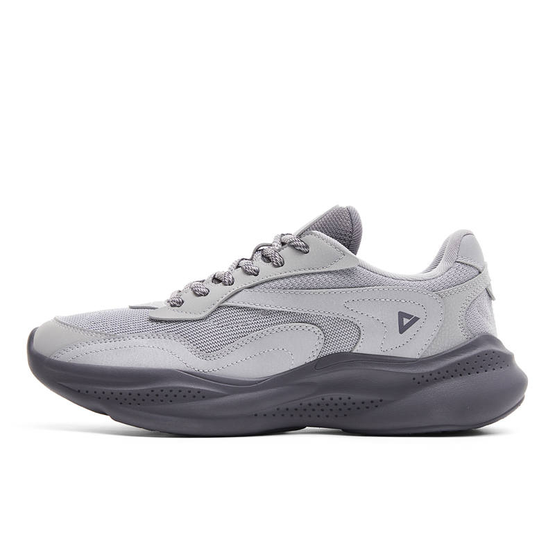 PEAK Yuncheng Cushioning Slip Resistant Abrasion Resistant Breathable Lightweight Casual Shoes Men's White Gray