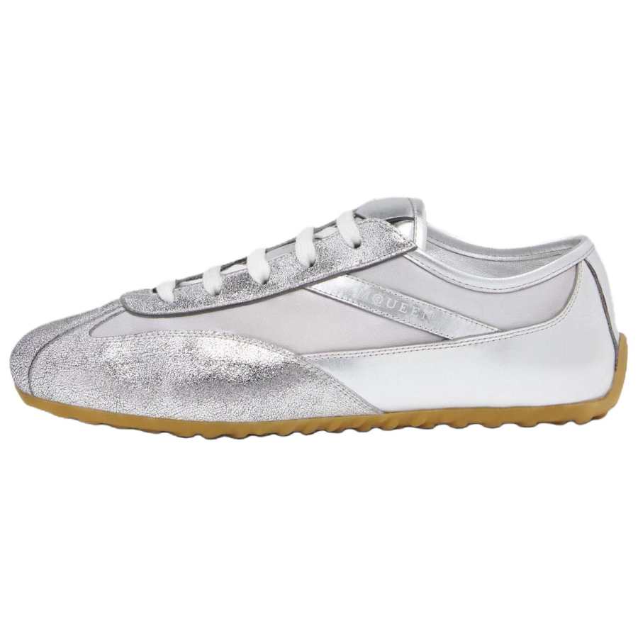 Alexander McQueen Boxe Leather Low top Casual Shoes Men's Silver
