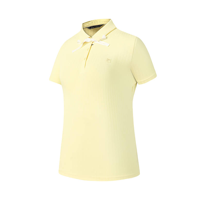FILA Golf Clothing Women's Light Soft Yellow Polo Collar Moderate