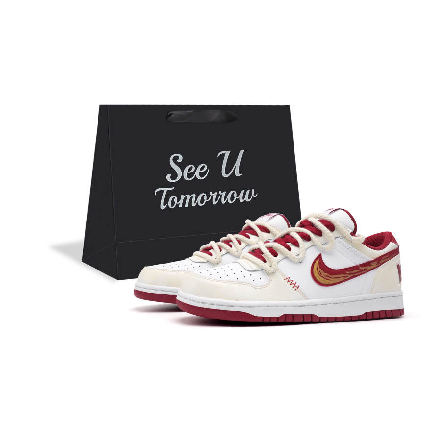 Nike Nike Big Abrasion Resistant Breathable Low top Skateboard Shoes Men's Ecru