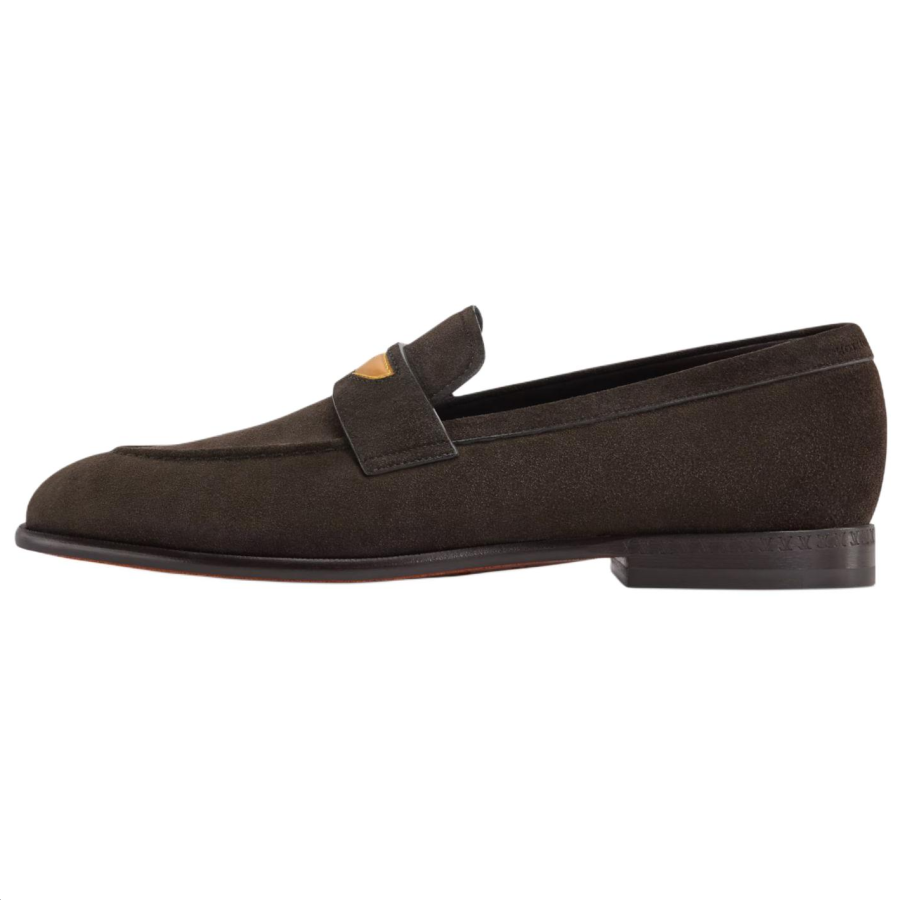 LOUIS VUITTON Gent Casual Leather Shoes Men's Brown
