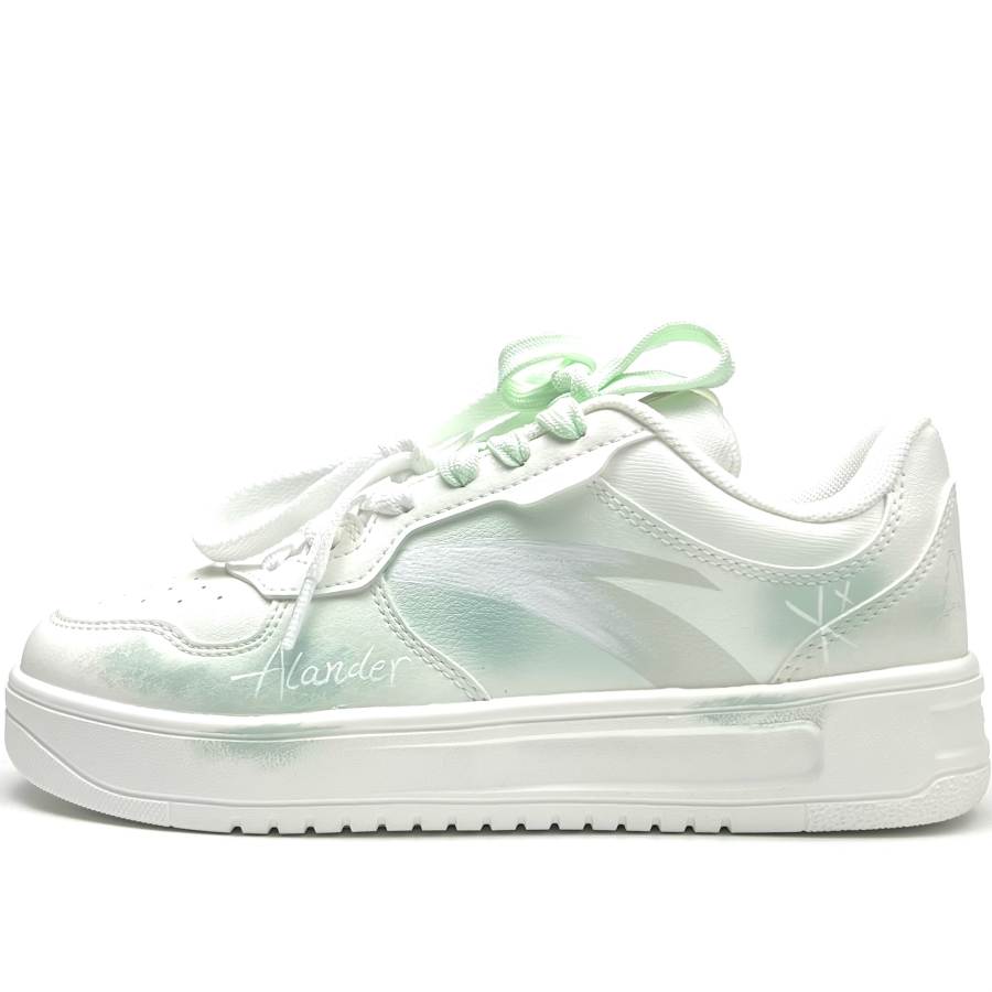 Anta Coverage Abrasion Resistant Support Height Increasing Low top Skateboard Shoes Unisex Cyan