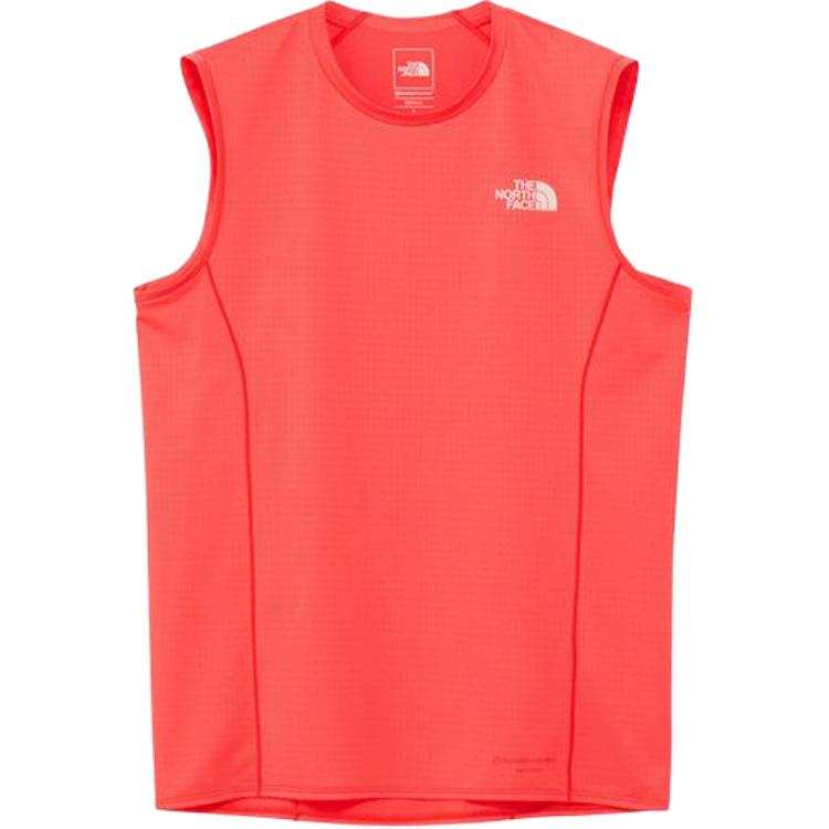 THE NORTH FACE Tank Tops Men's Hot Coral Crew Neck Moderate Other