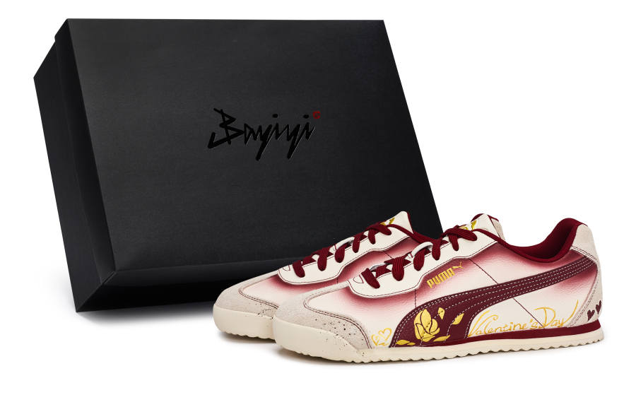 PUMA Turino 2 German Army Trainers Unisex Low Top Beige/Pink/Red